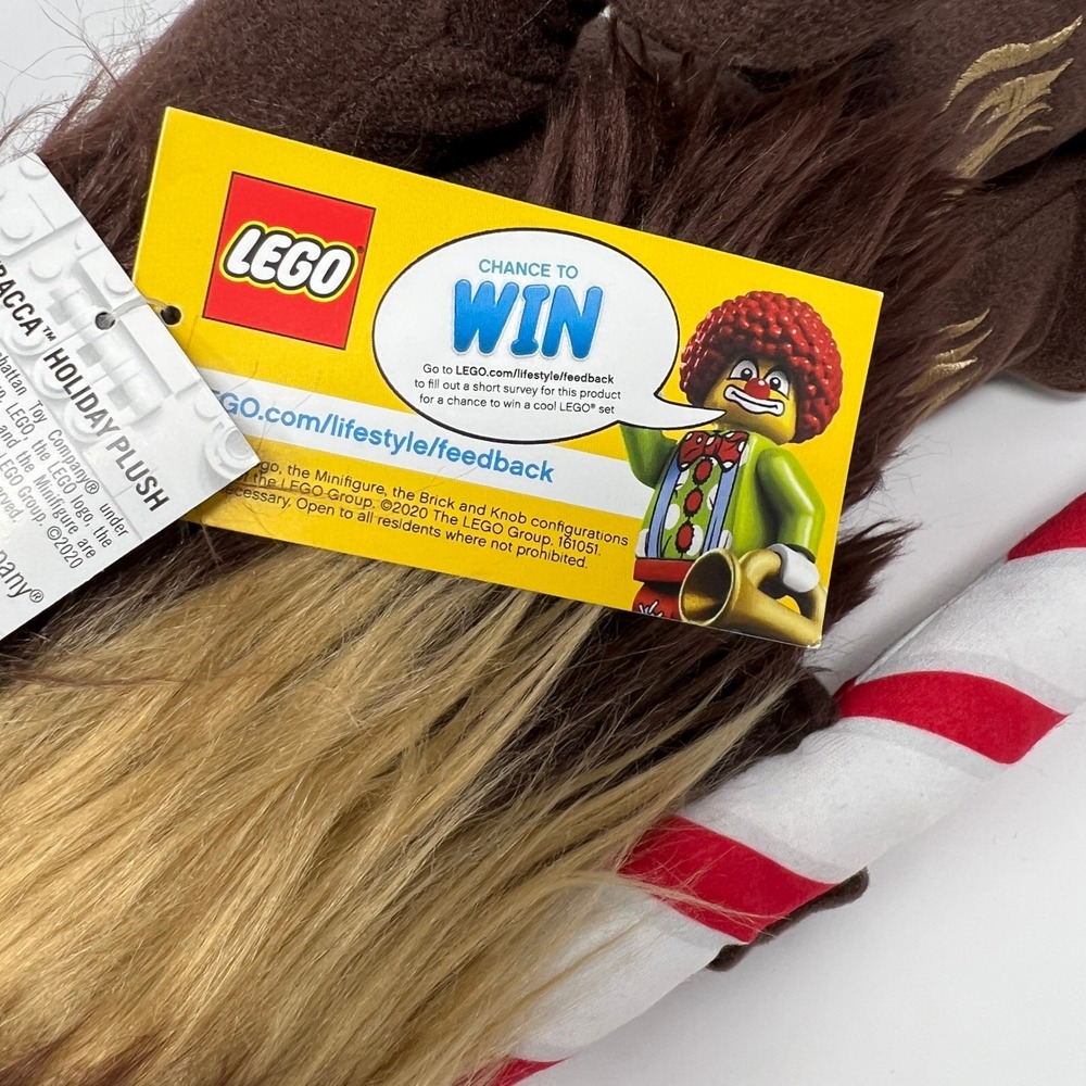 LEGO Star Wars Chewbacca Holiday Santa Hat Candy Cane Plush Wookiee 2020 NWT‎ - Picture 10 of 12